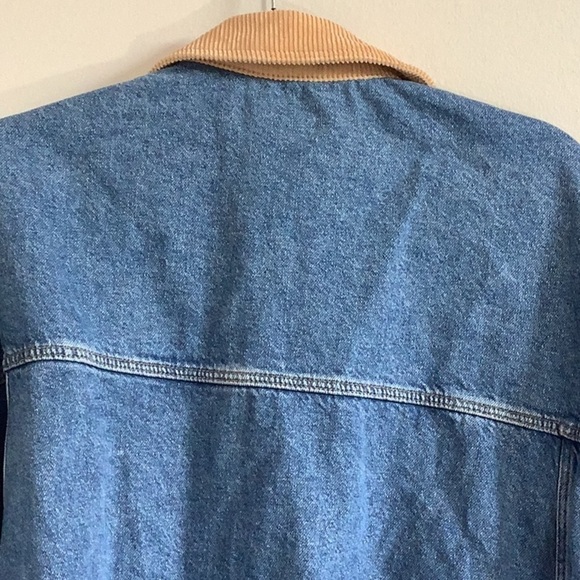 ASOS jean trucker corduroy collar jacket barncoat smalll - Picture 4 of 6